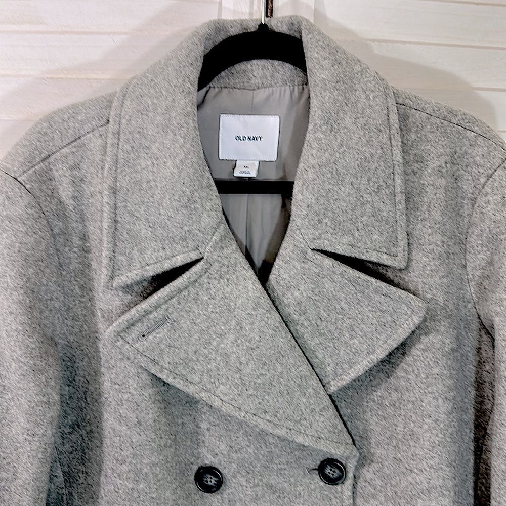 Old Navy Brushed Heather Gray Pea Coat Size XXL - Picture 5 of 13